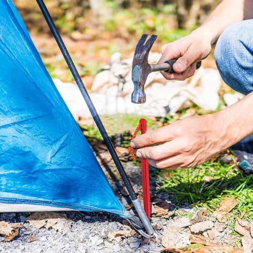 12 Pack Lightweight Aluminum Tent Pegs, Ultralight Y Shaped Tent Stakes Pegs for Backpacking, Beach, Hiking and Outdoor Camping — view 6