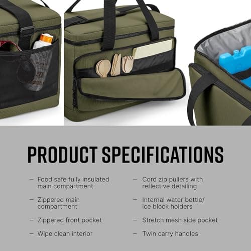 BagBase Cooler Bag (One Size) (Military Green) — view 4