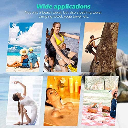 FANSU Microfibre Beach Towel Extra Large, Abstract Animal Print Easy Care Lightweight Quick Dry Soft Super Absorbent Sports Travel Summer Swim Yoga Bath Towels (Army green camouflage,70 * 150cm) — view 6