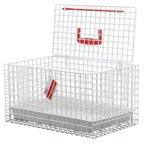 MDC Large Pet Carrier for Travel – Top Opening Pet Crate for Kittens, Cats & Small Dogs – Spacious Mesh Pet Travel Basket – Ideal for Vets, Car Journeys & Catteries – Easy Clean Base