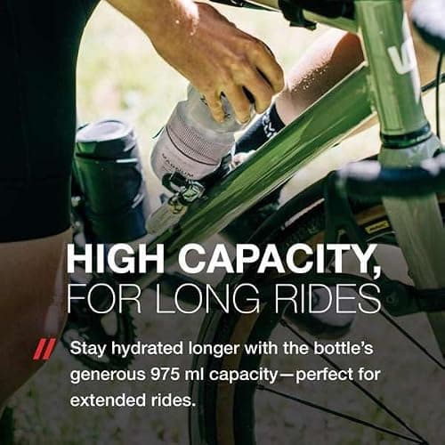 ZEFAL Magnum Large Capacity, Bicycle/Mountain Bike and Sports Water Bottle, BPA Free, Soft Water Bottle, Screw-On Lid – Made in France Cycling, Translucent, 975 ml, Single Bottle — view 3