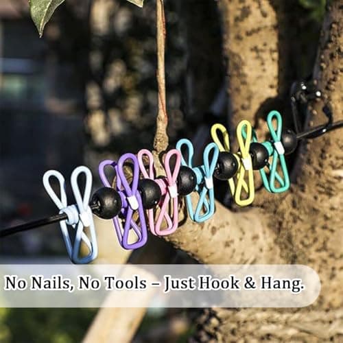 Travel Washing Line with 1pcs Storage Bag, Portable Camping Washing Line with Pegs, Retractable Travel Clothes Line for Cruises Hotel Backpacking — view 5