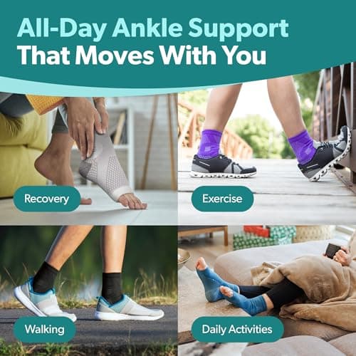 BraceAbility Socks Compression Open-Toe Foot Sleeves for Ankle for Men and Women (L-1 pair) — view 6