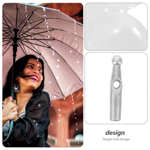 WRITWAA Folding Umbrella Tail Beads 10 Pack Plastic Umbrella Bone Covers Repair Kit with Needles and Thread for Foldable and Rain Umbrellas Replacement Accessories — view 4