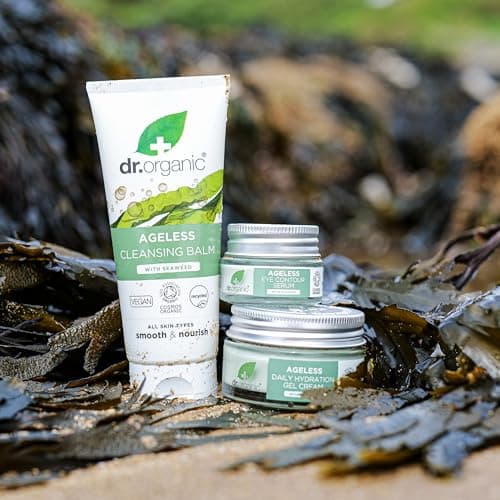 Dr Organic Ageless Skincare Set with Organic Seaweed Cleansing Balm, Face Cream & Eye Serum, Moisturising, Fine Lines, Wrinkles, Gift Set, Vegan, Cruelty-Free, Paraben & SLS-Free, Certified Organic — view 5