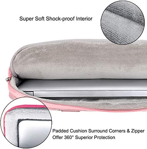 Voova Laptop Bag 15.6 Inch, Waterproof Case with Shoulder Strap, Pink Dust — view 6