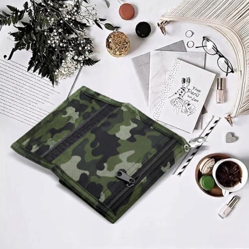 YWKJDDM ﻿ Slim Wallet Men's Wallet with Chain Clip Zipper, Camouflage ﻿ — view 3