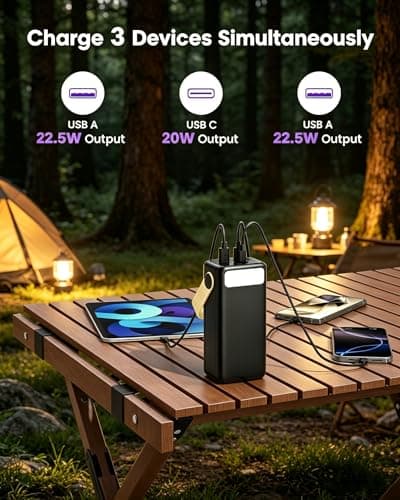 60000mAh Power Bank 22.5W Fast Charging, 3 Port Portable Charger — view 2