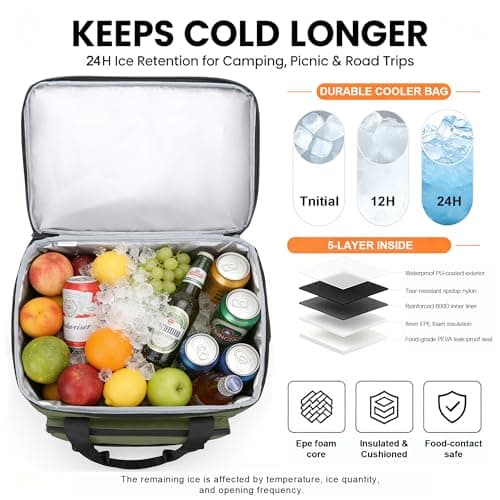 Youngoa Cool Bag, 40L Large Insulated Leakproof Foldable Cool Box — view 3