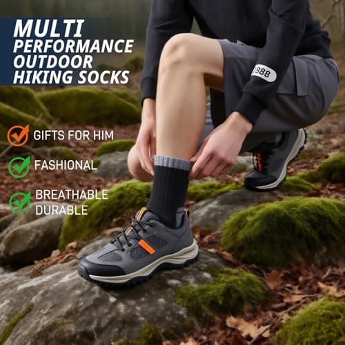 Wamicu Men’s Thermal Work Socks, 5 Pack Thick Winter Athletic Socks — view 6