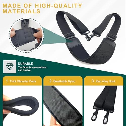 HAVANSIDY Adjustable Strap Compatible with Anker SOLIX C300 and C300 DC Neoprene Padding and Double with Metal Swivel Buckles for Power Stations - Black (41"- 63") — view 3