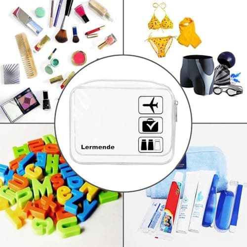 Lermende Clear Toiletry Bag TSA Travel Makeup Bags Luggage Pouch 3pcs — view 6