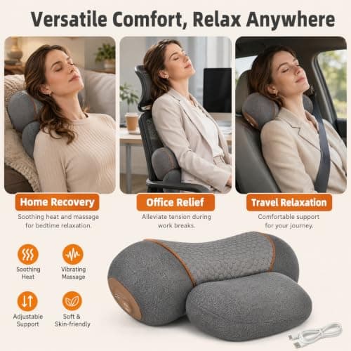 Neck Massager Pillow, 3 in 1 Neck Massager, Electric Massager Neck Pillow — view 3
