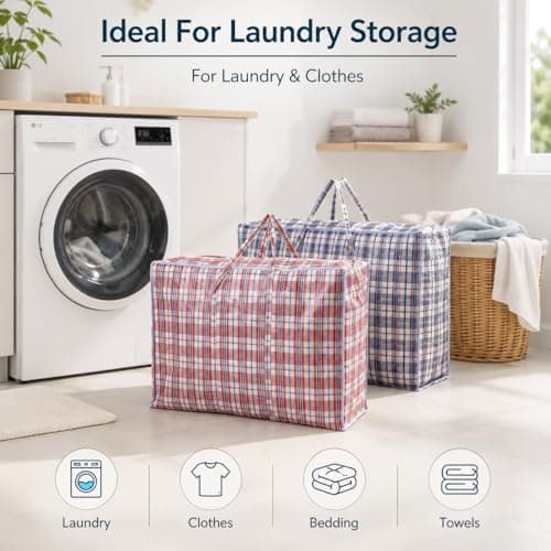 1ABOVE 3 Pack Medium Zipped Storage Bags 57 x 47 x 30 cm — view 5