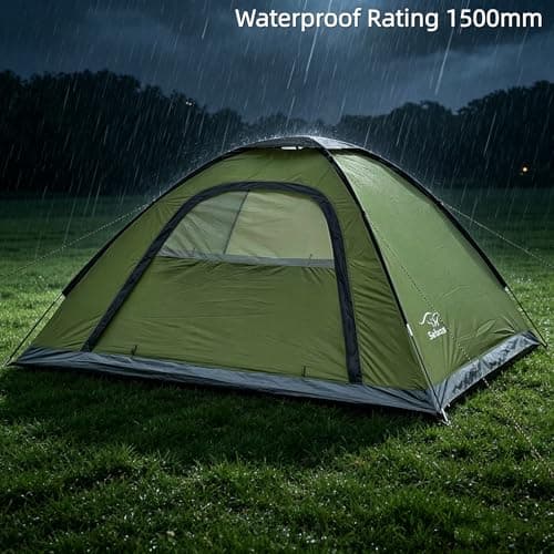 SAFACUS 4 Man Camping Tent - 3 to 4 Person Dome Tent Lightweight, Waterproof Family tent, Compact, Quick Setup. Outdoors, Backpacking — view 4