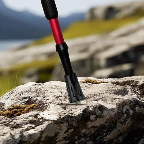 Trekking Pole Tips - 2 Pack Replacement Rubber Tips, Heavy Duty Non-Slip Hiking Pole Feet, Universal Walking Stick End | Durable Pavement Protection For Camping Climbing Outdoor Adventure Use — view 4