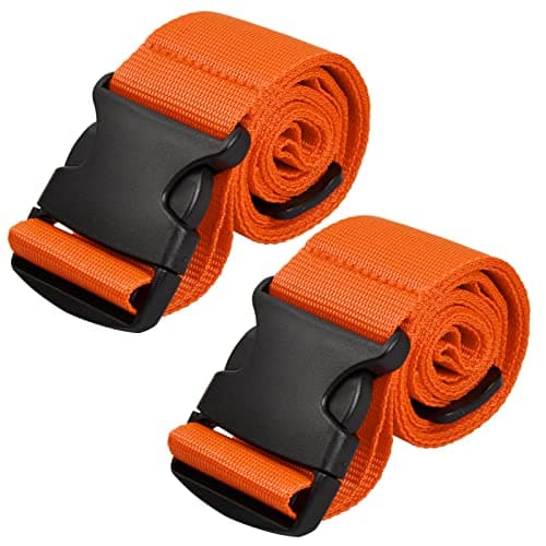 Heavy Duty Luggage Straps for Suitcases Packing Belts Travel Accessories Adjustable Bag Strap 2 Pack (Grey) — view 3