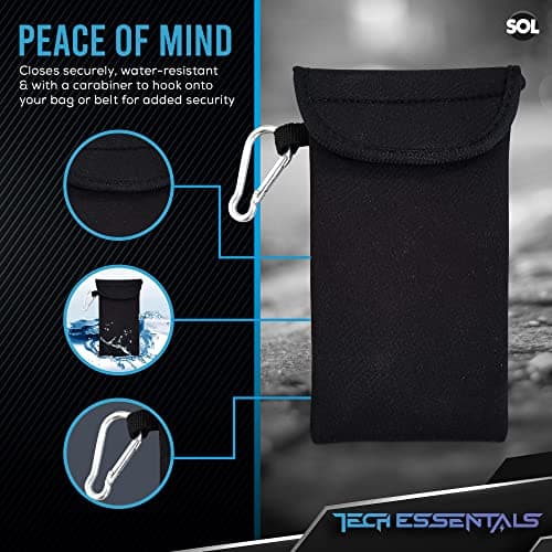 SOL 1pk Phone Sock with Carabiner - Neoprene Phone Pouch - Phone Sleeve — view 5
