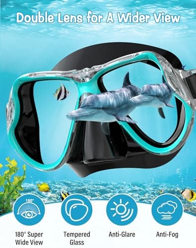 Karvipark Dry Snorkel Set, Anti-Fog Panoramic Snorkel Mask for Adults — view 2