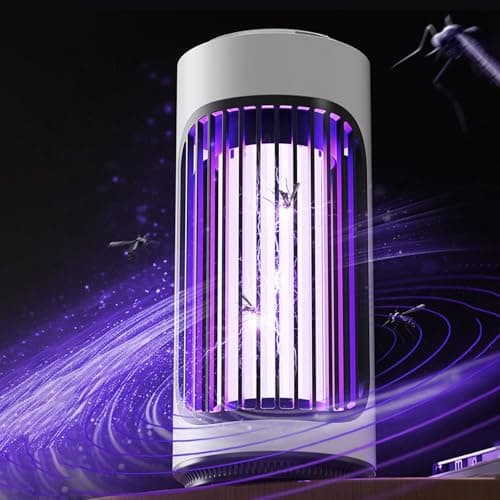 Fly Zapper, Portable Bug Zapper Lamp, Fly Trap Mosquito Killer Outdoor Indoor, Hanging Mosquito Catcher Waterproof for Home and Travel Garden Patio Backyard (White-1) — view 4