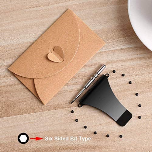 UpLook Wallet Replacement Screws Screwdriver Metal Clip for RFID Metal Wallet Repair Kit (Black - Basic Set) — view 3