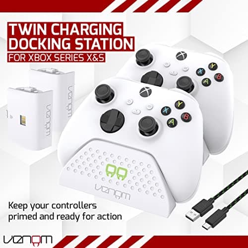 Venom Twin Charging Dock with 2 x Rechargeable Battery Packs - White for Xbox Series X & S/Xbox One — view 2