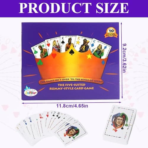 NAVESO Card Games Crown, Crown Playing Cards, Cro-wn Poker, Card Games for Families, Ca-rd Gam-es for 1 to 7 Players, Essential C-ard Game-s for Young Adults, Bring Joy to Friends — view 2
