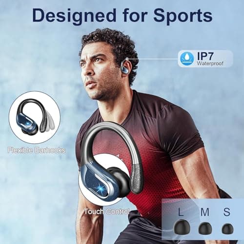 Wireless Earbuds Sport, 75Hrs Bluetooth 5.4 Headphones Stereo Bass Ear Buds — view 2