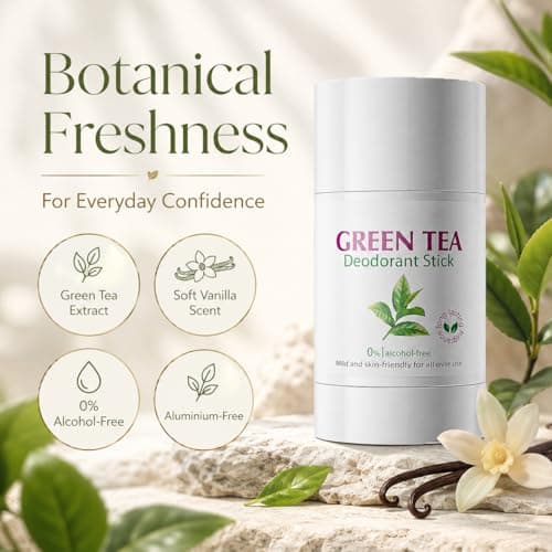 Whole Body Deodorant Stick,Green Tea Deodorant,Solid Perfume Antiperspirant for Odor Control & Sweat Protection Odor Control, All-Day Freshness, Moisturizing Portable Stick — view 3