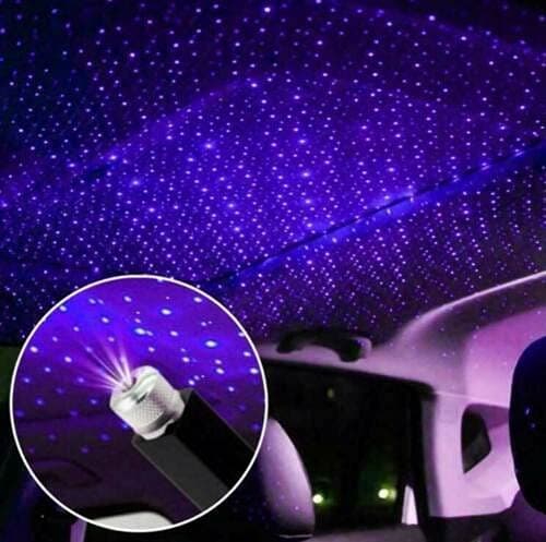 Car Interior Roof LED Star Light USB Atmosphere Starry Sky Night Projector Lamp for Car, Ceiling, Bedroom (Purple Blue) — view 5