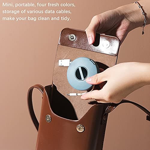 SITAKE 4 Pack Empty Expandable Compact Versatile USB Cable Organizer for USB Cable, Charging Cables and Small Accessories (4 Pieces Round) — view 6