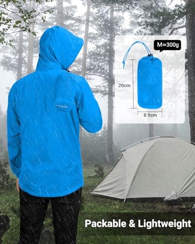Outdoor Ventures Men's Waterproof Jackets Lightweight Windproof Raincoat — view 5