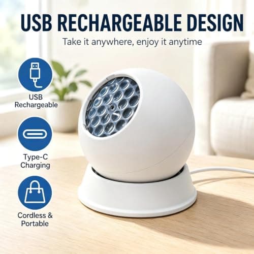 360° Dynamic Rotating LED Ocean Wave Night Projector Light, Ocean Projector Light with Ambient Lighting, Multi-Angle Adjustable Base for Bedroom Home Theater Game Room Decor (Ocean) — view 6