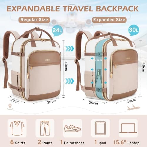 ETRONIK for Ryanair Cabin Bags 40x30x20, 24L-30L Expandable Travel Backpack — view 3