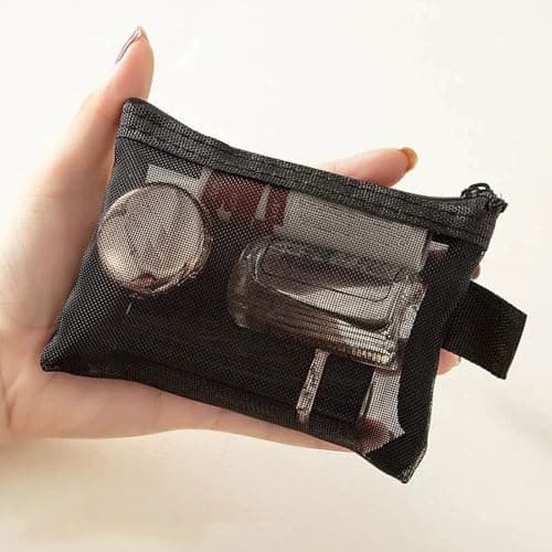 Small Pouch, Portable Travel Nylon Mesh Pouch with Zipper, 6 Pcs — view 4