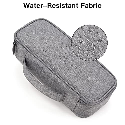 Yundoor Tech Organizer Travel Case, Electronics Carrying Pouch Bag for Cable, Charger & Cords (Dark Grey) — view 4