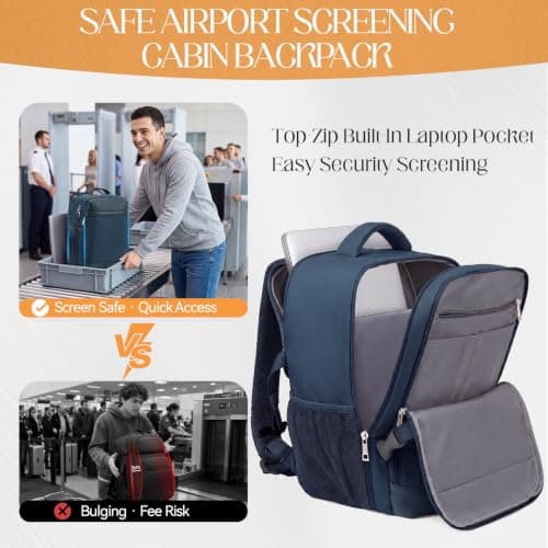 Xkdoai for Ryanair Cabin Bags 40x30x20 24L Underseat Backpack Hand Luggage — view 3