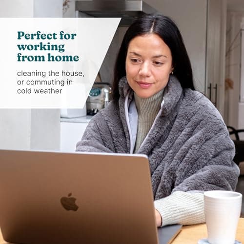 Homedics Cosy Cordless Warming Shawl - Wearable Heated Blanket — view 6