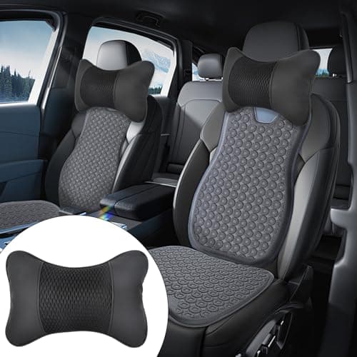 Tolenre Car Headrest Cushion, Auto Headrest PU Leather 28x18 cm, Comfortable Anti-Fatigue Breathable Car Cushion for Car Seat Travel Car Accessories — view 4
