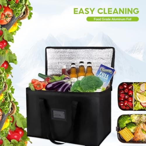 Food Delivery Bag,50L Soft Cool Bag,Foldable Cool Box Insulated Picnic Bag — view 5