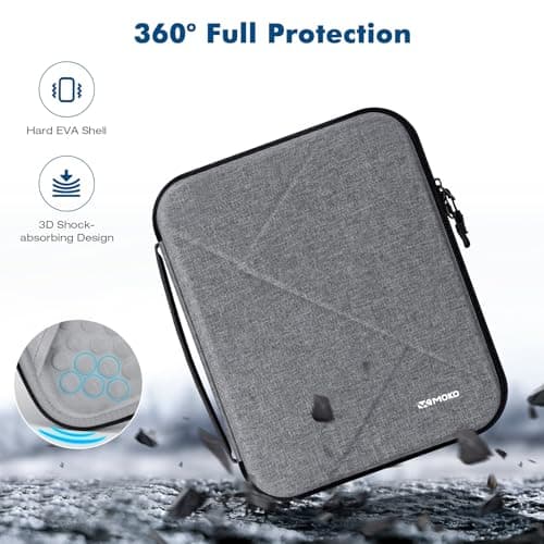 MoKo 13 Inch EVA Hard Shell Tablet Bag with Padded Handle — view 4