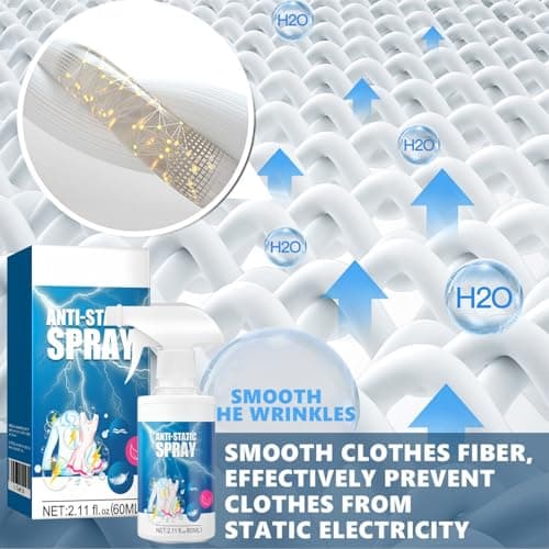 2pcs Anti Static Spray for Clothes,Wrinkle Release Spray & Fabric Spray,Anti-Crease Decrease S/pray,Long Lasting Antistatic Cloth/es Sp/ray,Natural Static Cling Remover,Reduce Static Cling for Clothes — view 3