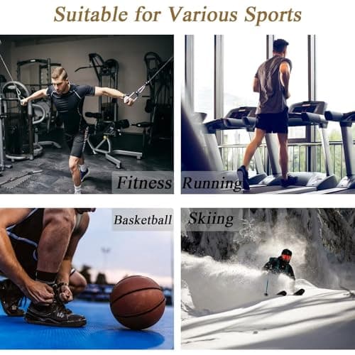 Adixun Men Base Layers Sets Football Sports Skins Compression Athletic Baselayers Sets Winter Thermal Underwear for Adult(Black,L) — view 6