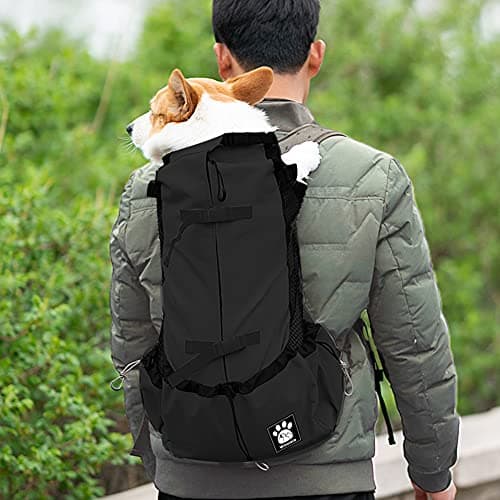 Dog Carrier Bag with Drawstring Head Out Design Ventilated Pet Backpack — view 2
