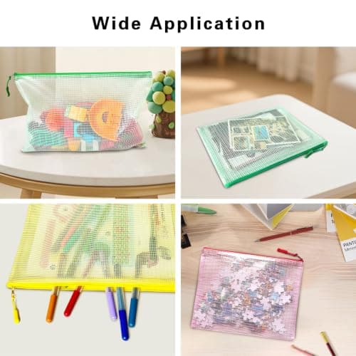 8PCS A4 Plastic Wallet Zip Wallets Lock Waterproof Clear Bags — view 2
