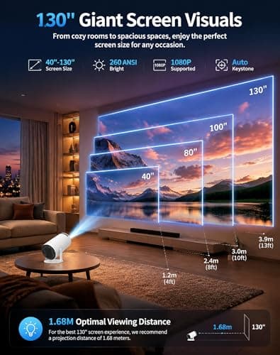 CineMaster Pro 4K Smart Projector Ultra HD Home Theatre — view 5