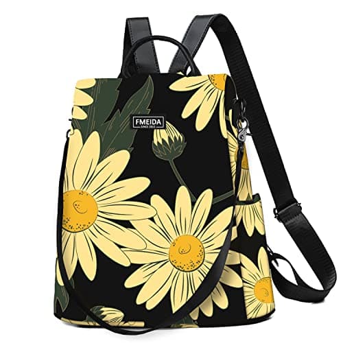 Fmeida Anti Theft Backpack for Women Small Travel Rucksack Water Resistant