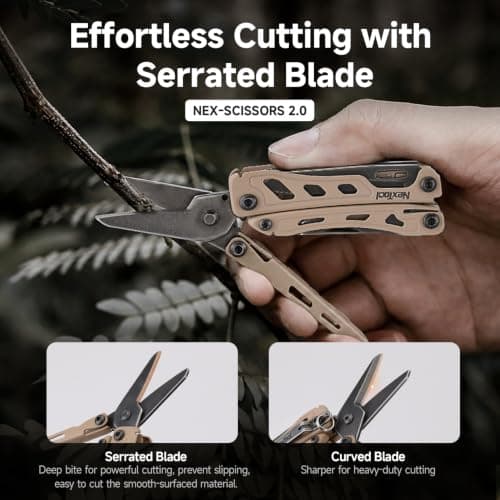 NexTool Mini Flagship F12 Keychain Multitool, 13 in 1 Pocket Tools (Khaki) — view 4