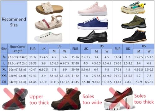 Sepikvin Waterproof Shoe Covers, Non-Slip Foldable Overshoes with Zipper Keep Your Shoes Dry for Cycling Bowling Walking in Rain and Snow (L) — view 6
