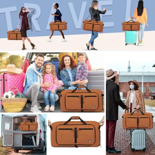 Fmeida 65L Foldable Travel Duffle Bag Waterproof Holdall Luggage Bags — view 2